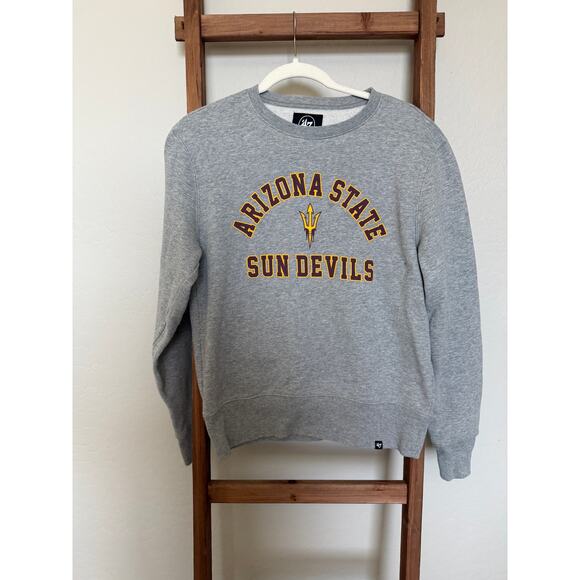 Grey Arizona State Sun Devils crewneck sweatshirt by '47 Brand | Size Small - Picture 1 of 3